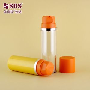 A0215 Snap On Style Plastic Round Facial Serum Bottle AS Vacuum Bottle Empty