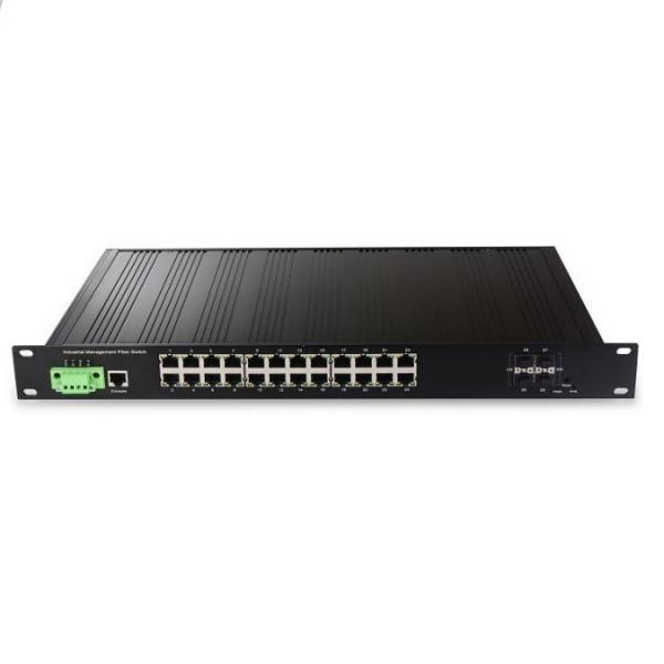 Buy Industrial Grade Managed Poe Switch 24 Port Gigabit Ethernet Network Switch 10M/100M/1000M RJ45 Ports at wholesale prices