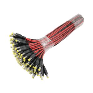 5.5mm x 2.1mm 10 inch (30cm) DC Power Pigtail Extension Cable Male