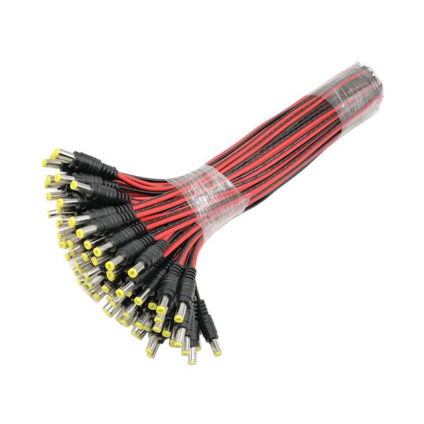 Buy 5.5mm x 2.1mm 10 inch (30cm) DC Power Pigtail Extension Cable Male at wholesale prices