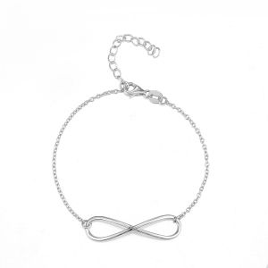 Cubic Zirconia Sterling Silver Eternity Bracelet 13cm Silpada