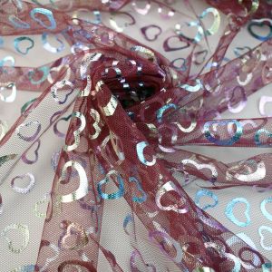 Birds Pattern Flower Lace Soft Tulle Fabric Adhesive Sequins