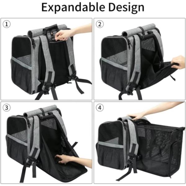 Airline Approved Pet Carrier Backpacks Expandable Pet Travel Carrier Backpack Customized