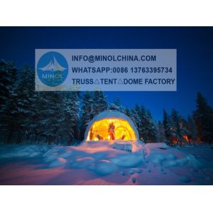 Hot Galvanized Geodesic Dome Camping Tents 0.5kn/Sqm Windloads