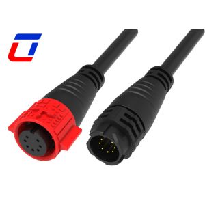 7 Pin 5A Push Lock Wire To Board Cable Connectors Waterproof Molded With Cable
