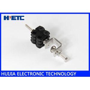 Through Two Hole Type 304SS Telecommunication Components For Fiber Optic Feeder Cable Clamp