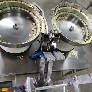 low cost Turntable Type Two Stations Blister Packing Machine/PVC Paper Card