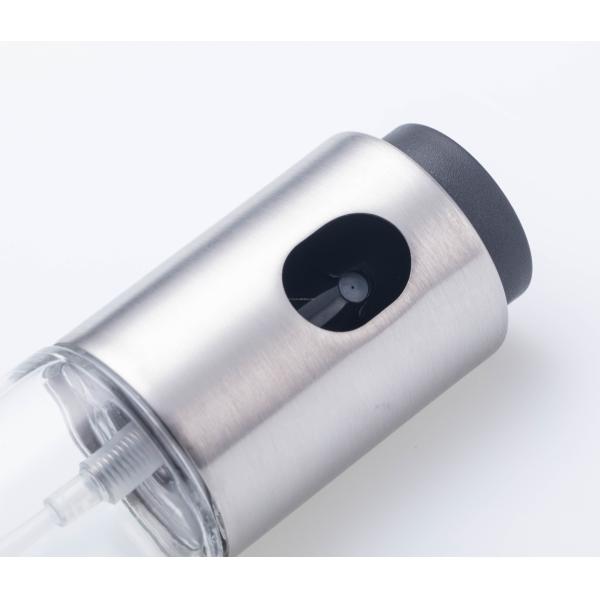 Stainless Steel BBQ Barbecue Cooking Tool Refillable Oil Dispenser Glass Plastic Vinegar Oil Sprayer Bottle