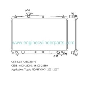 16400-28360 Auto Aluminum Radiator For Toyota Voxy Azr60 1az-Fse Ipsum