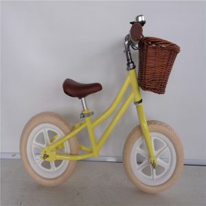 12 Inch Foam Tire Kids' Balance Bike Yellow Color Load Capacity 70kg Front