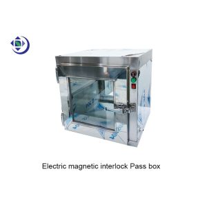 L Type Doors Electric Interlock 304 Stainless Steel Pass Box For Cleanroom