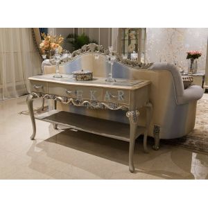 Italy Three Color Available Fancy Antique Golden Console Table FH-126