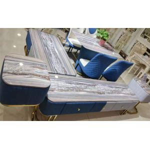 China Good Hand Feeling Faux Marble Coffee Table Wearproof Natural Pattern on sale