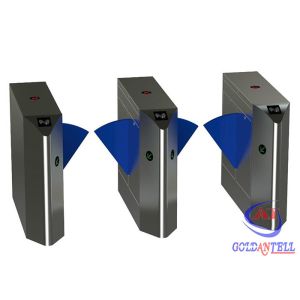 Full Automatic Flap Barrier Gate With Reader Card / Fingerprint Recognition For