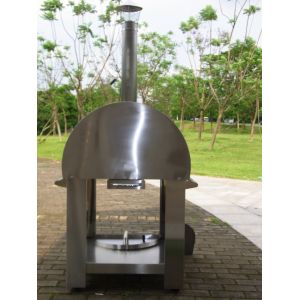 830mm 720mm Stainless Steel Fired Pizza Oven With Trolley