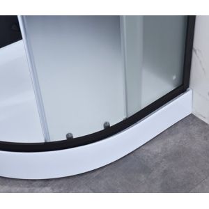 900x900x2150mm Quadrant Shower Enclosure Black 5mm