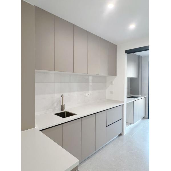 Modern Minimalist Large Kitchen Cabinet With Sink Plywood Cupboard