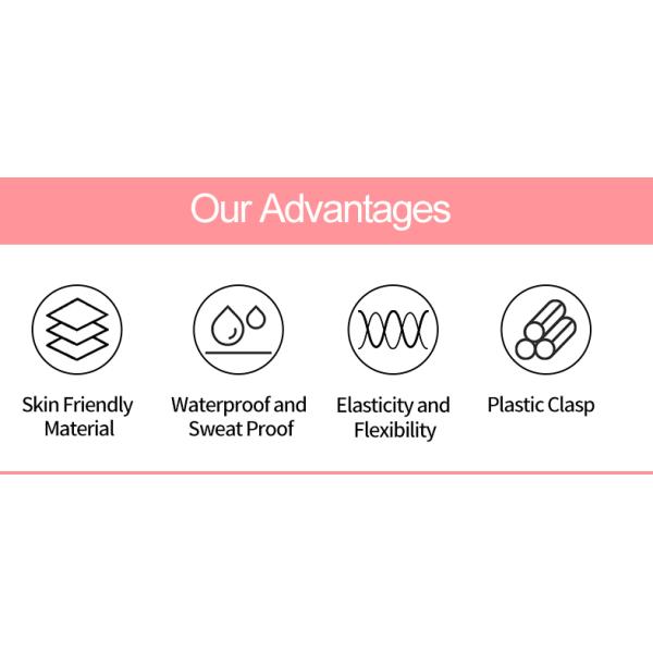 Sweat Proof 21mm Silicone Watch Band With Plastic Clasp