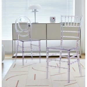 Clear Acrylic Chiavari Chair Transparent Resin Hotel Dining