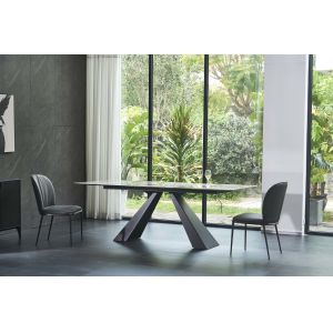 Buy cheap Marble Luxurious 4 6 Seater Extending Dining Table 1100mm Width from wholesalers