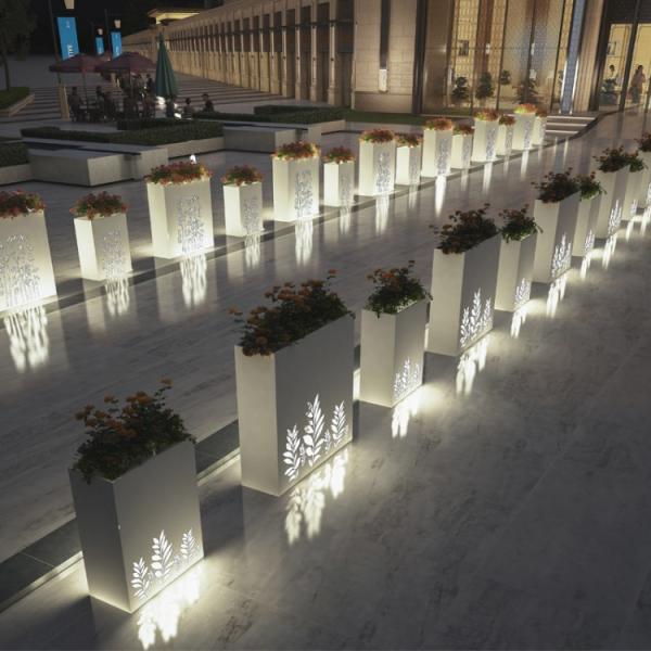 Big planters outdoor modern glowing planter flower box