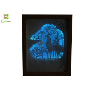 Silhouette Shadow Box Faint Light Fairy Tale Paper Embedded Backlit Music ABS