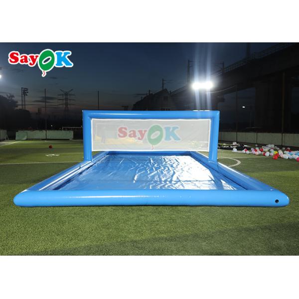 Water Park Games Large Pool Inflatable Volleyball Field Inflatable Water Tennis Court For Sport Games