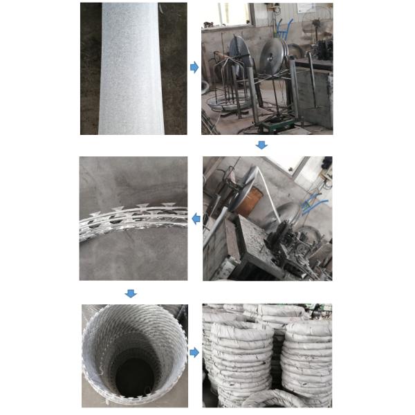 Galvanized Steel Protection Safety Fence Single Razor Barbed Wire