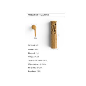 Fast Pairing True Wireless Stereo Earphones 550mAh Bluetooth Earphone Buds