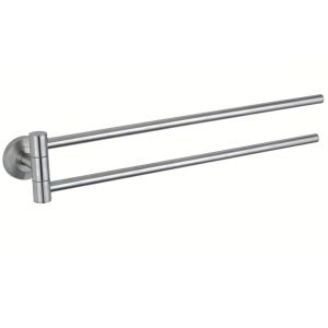 Swivel Bathroom Towel Bars Multifunctional 2 Arm Wall Mounted Sus304