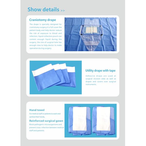 EO Sterilization Medical Disposable Sterile Craniotomy Packs with CE certification