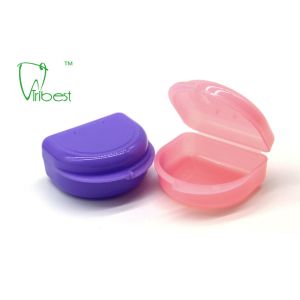 Dental Clinic Use Disposable Plastic Denture Case With Lens