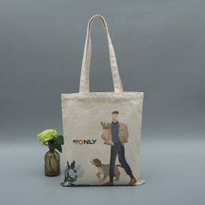 Promoting Beach Printed Reusable Shopping Bags Cotton Canvas Bag