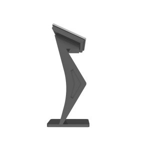 21.5" horizontal capacitive touch screen kiosk slim design with printer build in