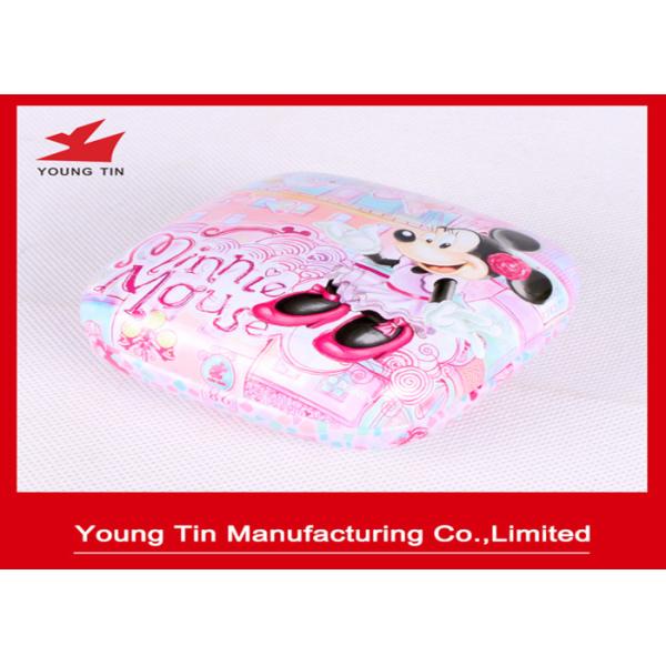 Empty Custom Printing Metal Cosmetic Tins , Glossy Finished Cosmetic Sample