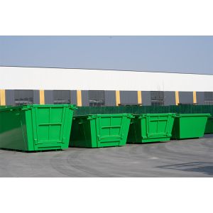 China Customized 3 - 8 Cubic Metre Skip Bin Industrial Steel Recycle Waste Garbage Bin on sale