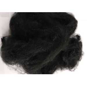 Grade AAA Black Recycled Polyester Staple Fiber Abrasion Resistant For Yarn