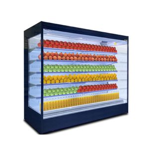 Upright Commercial Large Open Deck Chillers For Drinks Fruits
