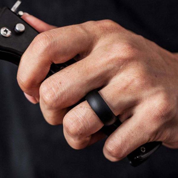 Flexible Finger Ring Metallic Silicone Wedding Rings with Moulding Processing Service