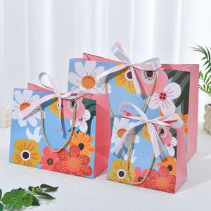 Customized Pattern Printing Gift Bag Birthday Gift Handbag Simple Packaging