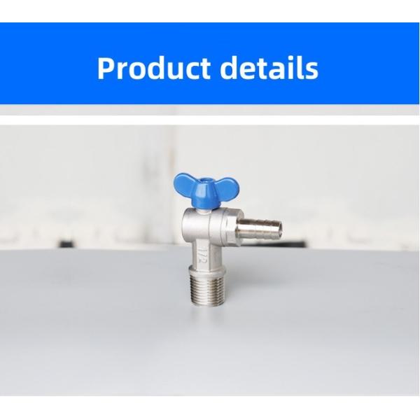 Manual 304 Angle Valve Cold Water Heater Toilet Screw Valve with Nozzle