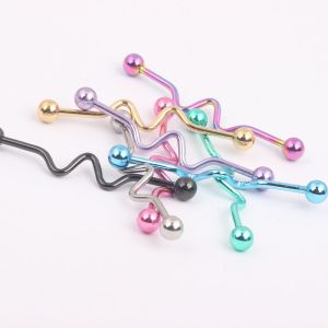 Fashion body piercing jewelry industrial barbell earrings on hot sale