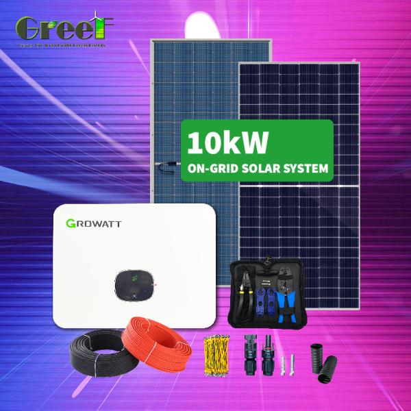 Monocrystalline Solar Panel Grid Tie System With LCD Display For Net Metering