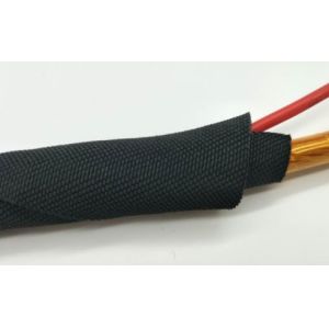 Lightweight 1 Inch Self Wrapping Split Braided Sleeving Flame Retardant