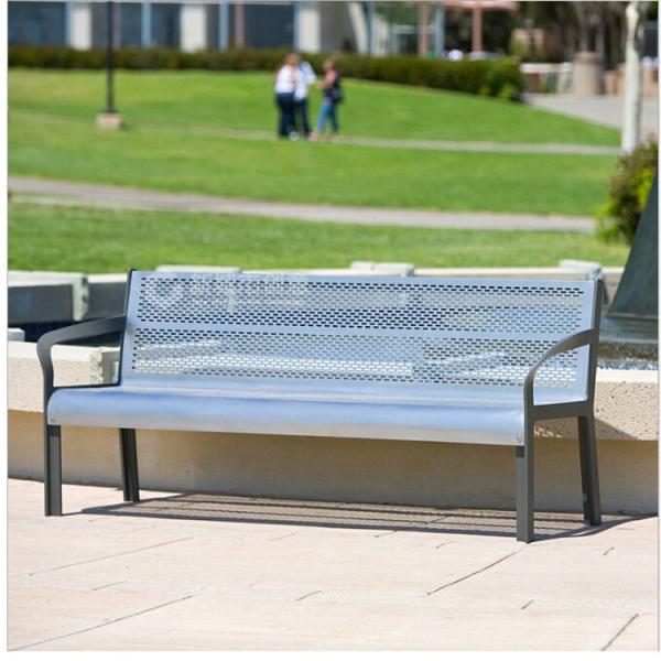 8 People ISO14001 Certified Metal Picnic Table Bench Set