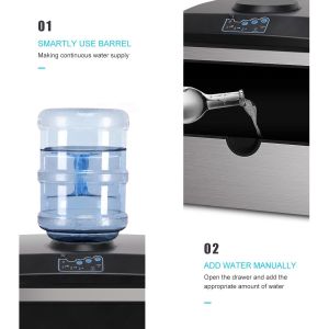 25kg Automatic Countertop Nugget Small Portable Ice Maker Machine Black for