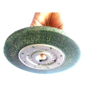 Narrow Face Polyflex 8 Inch Encapsulated Wire Wheel Brushes for Heavy Deburring