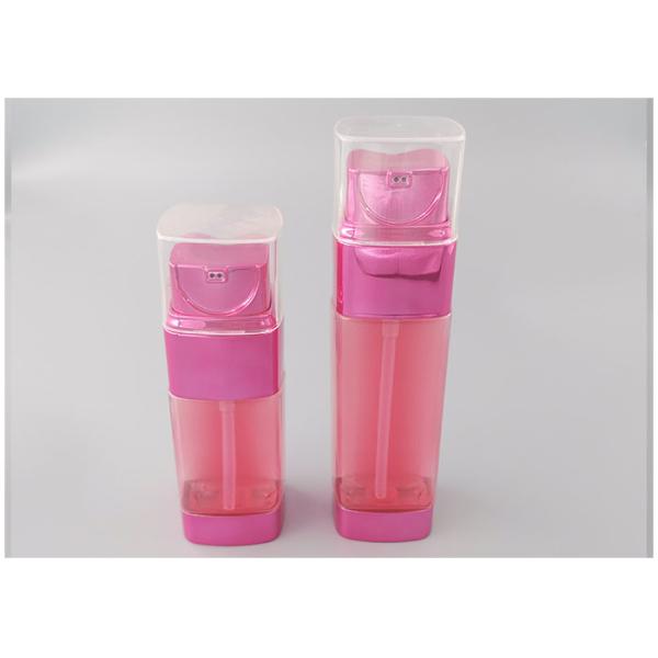 Customized Non Spill Airless Dispenser Bottles Square Lotion Portable Spray Pump Plastic