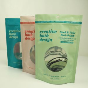 China Smell Proof  Aluminum Foil Mylar Resealable Stand Up Pouches With Window on sale