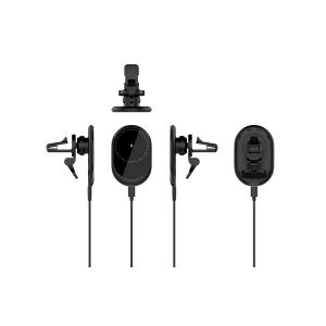 Black Mini 15W Fast Magnetic Charger Car Wireless Charger